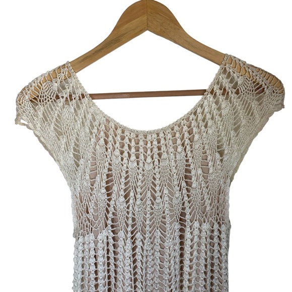 BHLDN Korovilas Ivory Kimika Crochet Lined Dress Bridal Wedding Size Medium - Picture 6 of 7